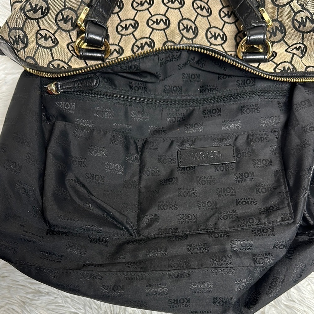 Michael Kors Black and Tan Tote Bag with Dustbag - Picture 12 of 16